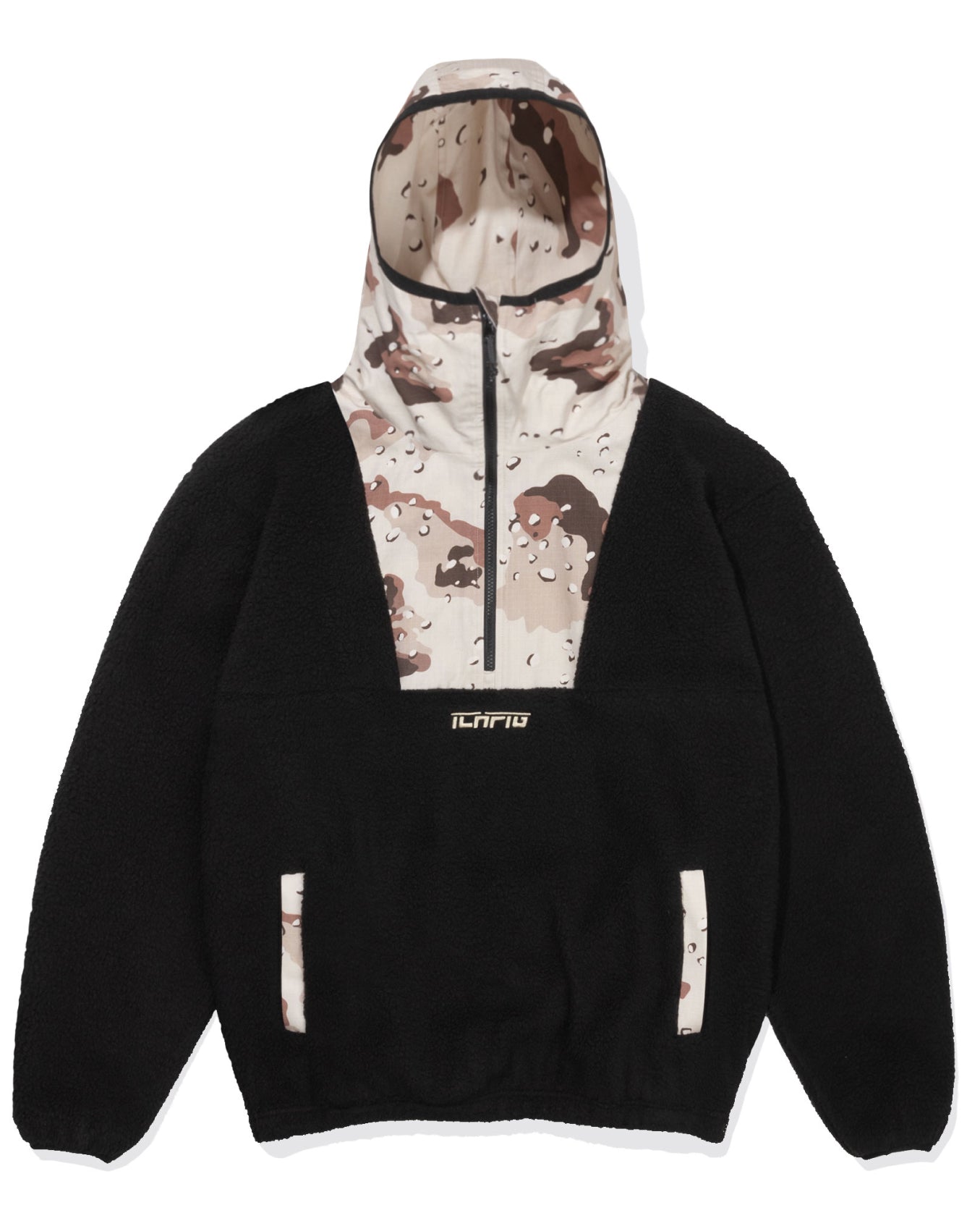 Sherpa 1/2 Zip Hood Black Desert