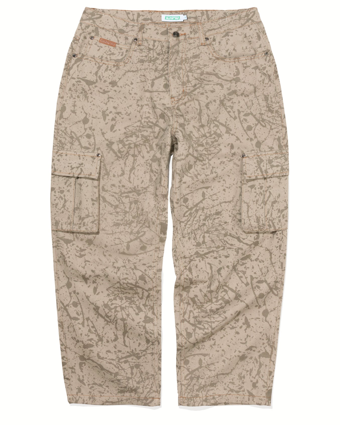 Splatter Cargo Denim Jeans Bark