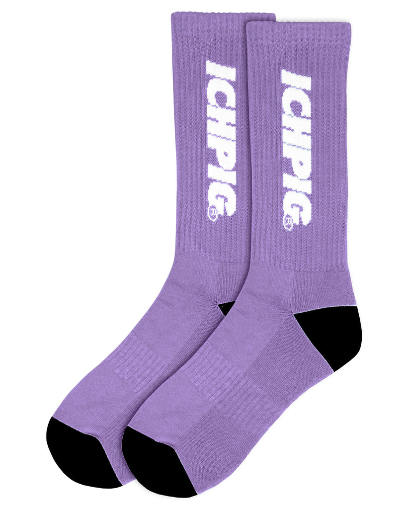Sprinters Calf Socks 24' - Lilac / White