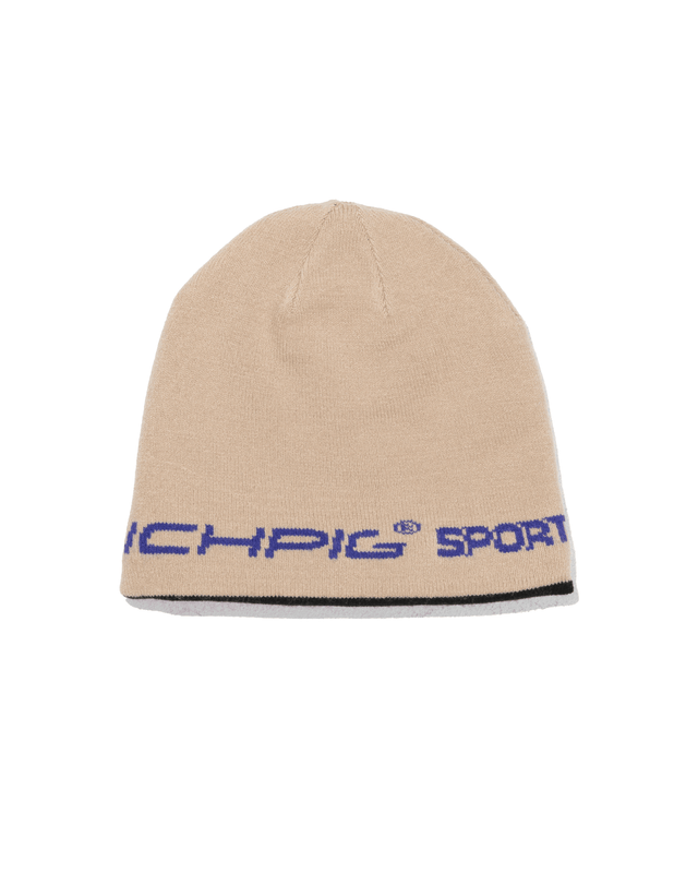 Sports Reversible Skull Beanie - Camel / Black