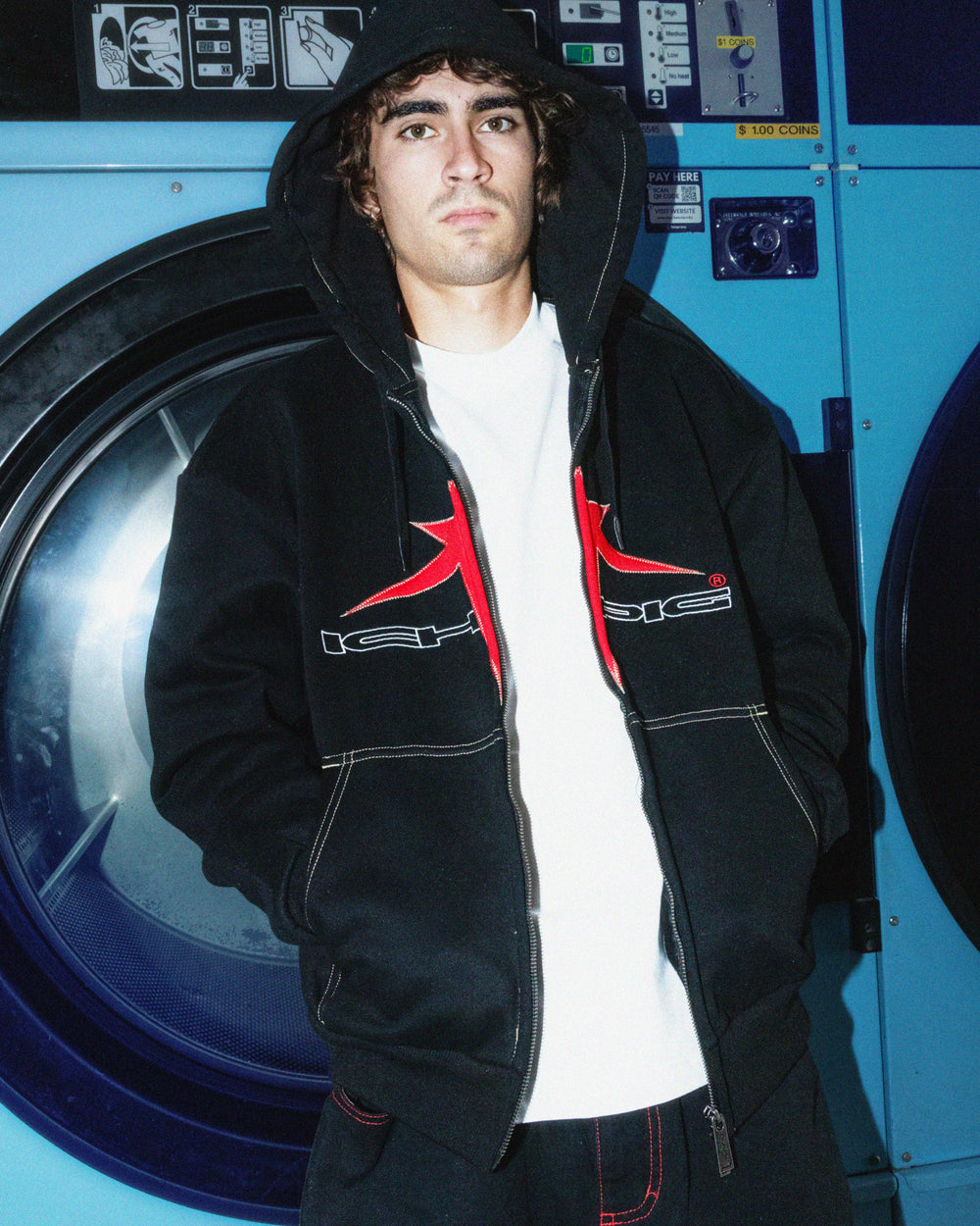 Allstar Zip-Up Hood - Black