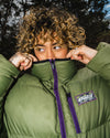 Odyssey Reversible Puffer Jacket - Olive / Grape