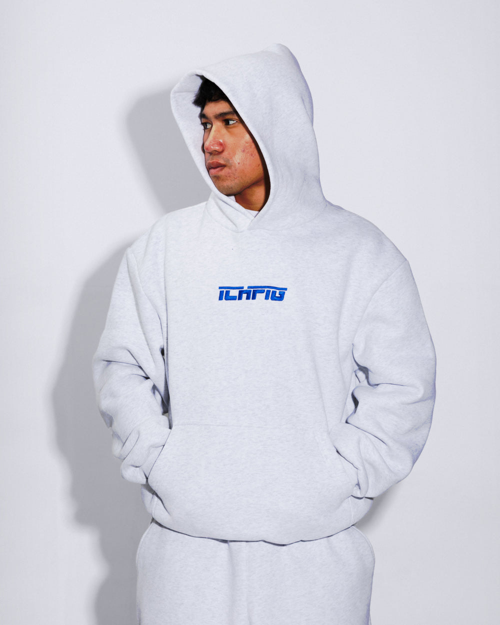 Strike Cordless Hood - White Marle / Royal