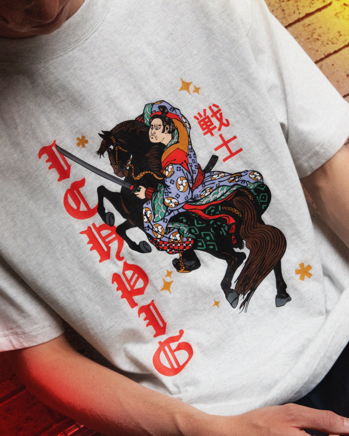 Warrior Tee - White Marle