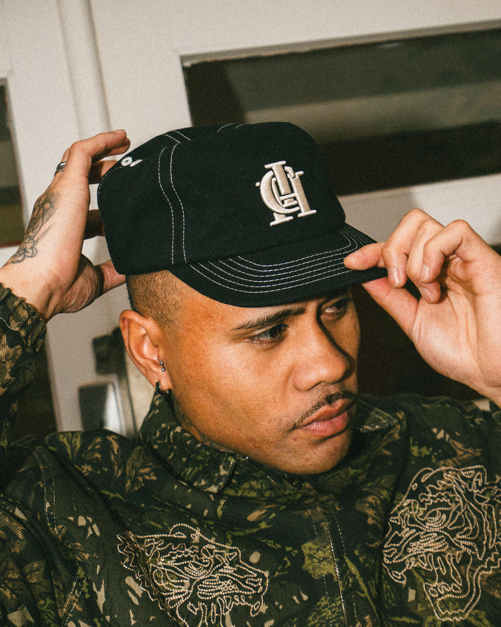 Monogram Ball Cap - Black