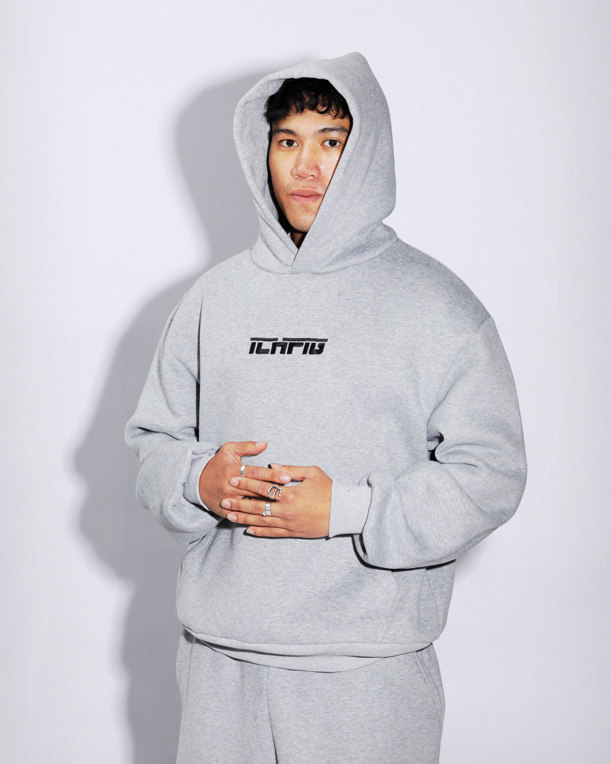 Strike Cordless Hood - Grey Marle / Black