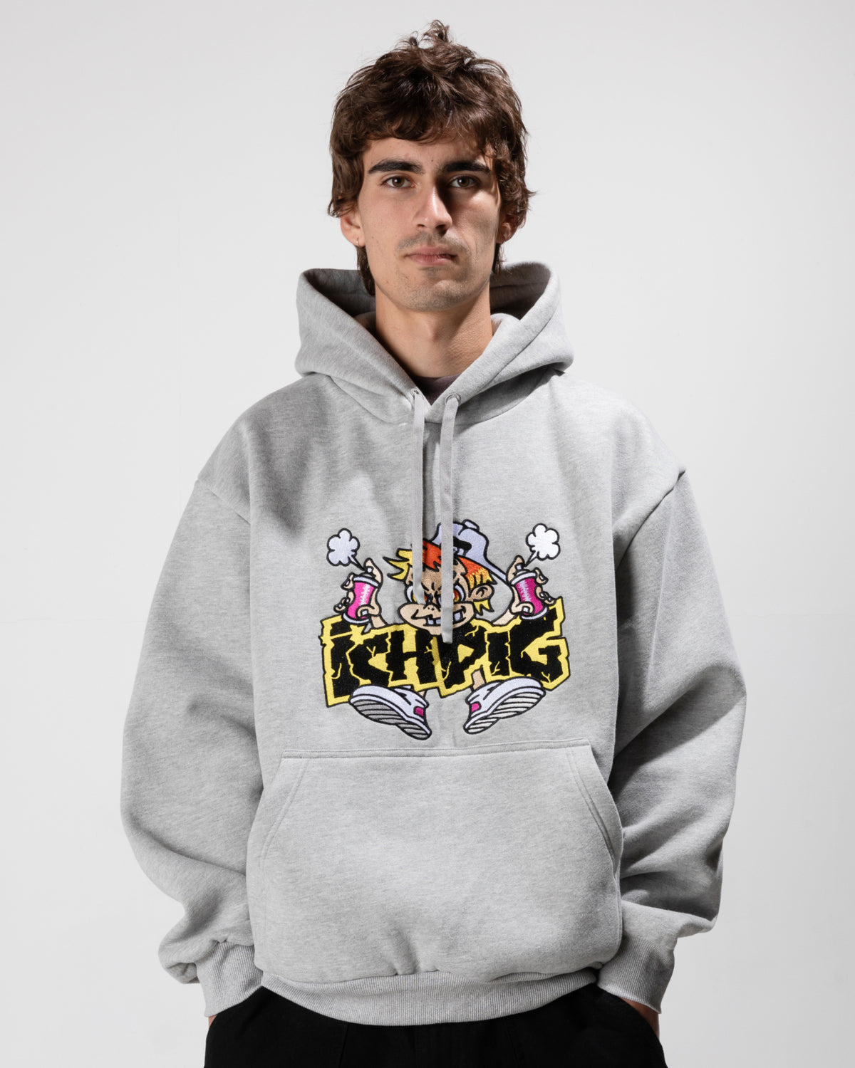 Aeroboy Pullcord Hood - Grey Marle