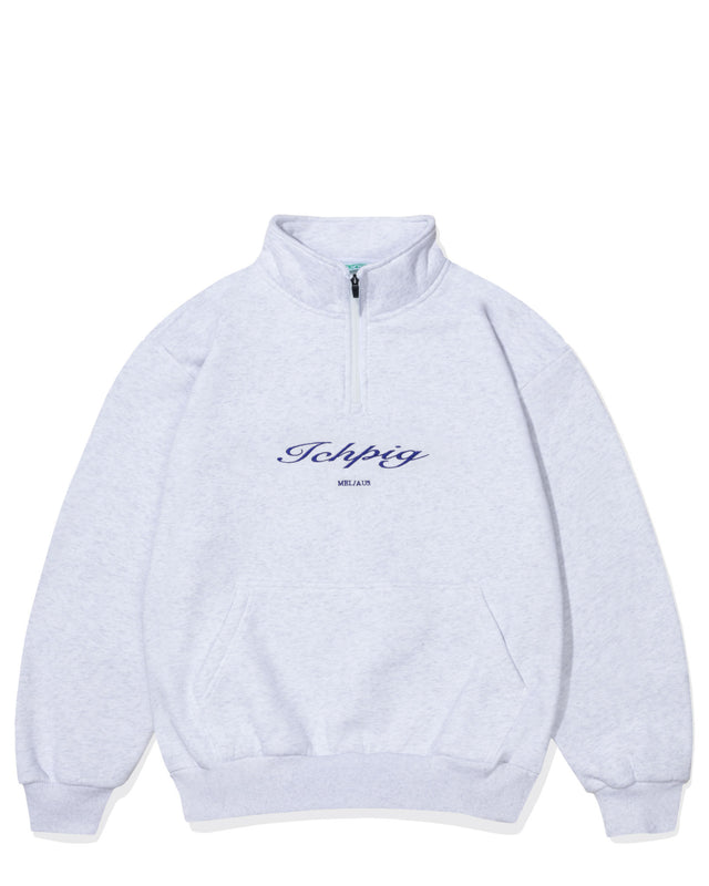 Script 1/4 Zip - White Marle