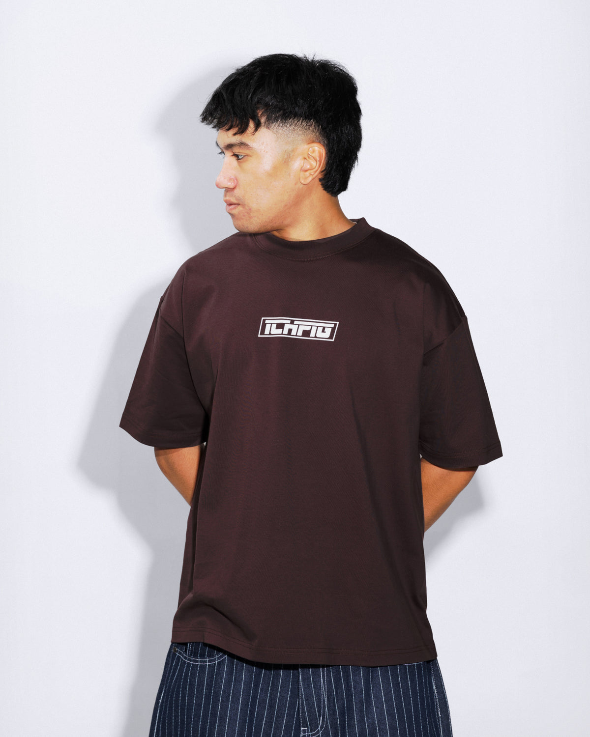 Strike Logo Tee - Espresso / White