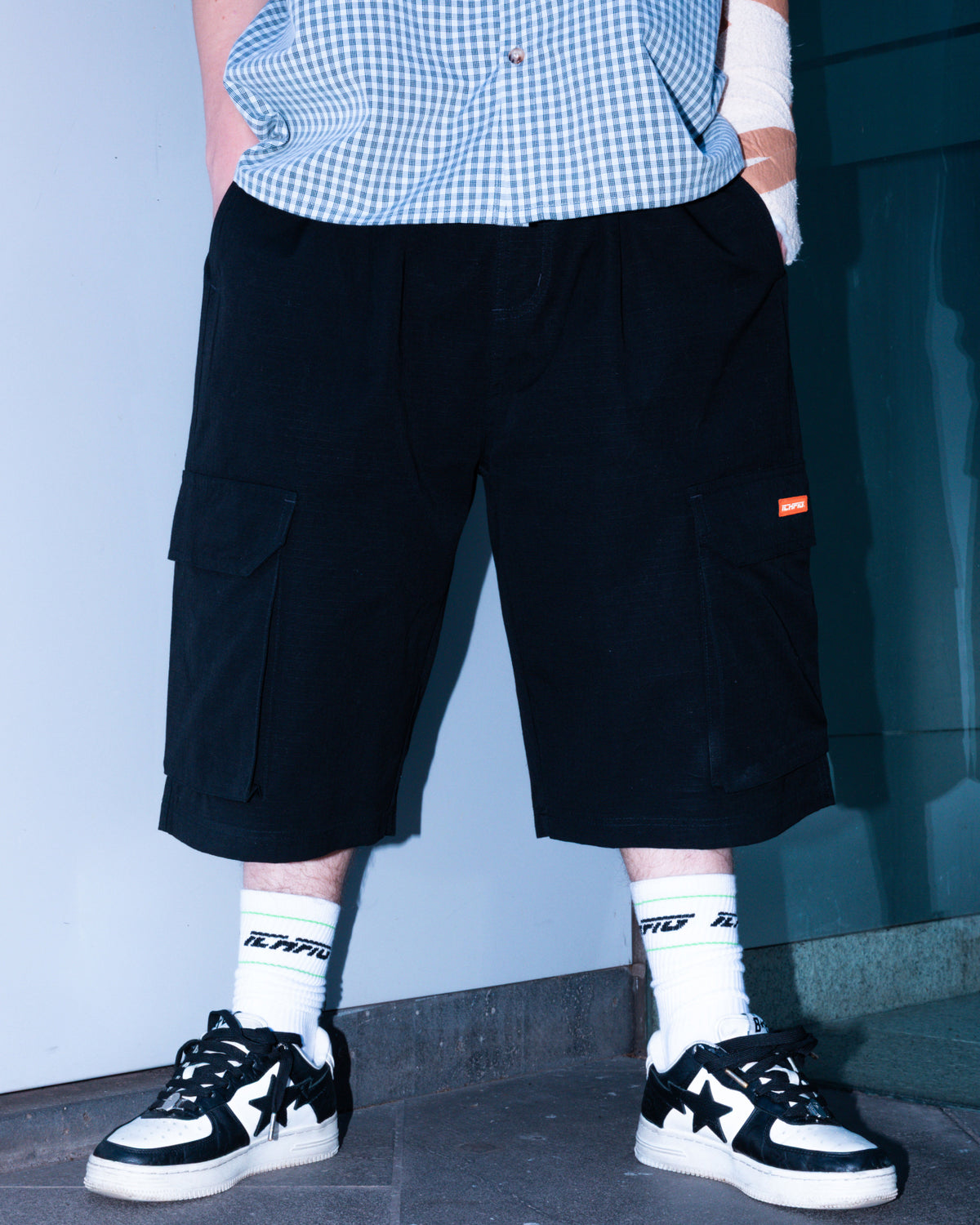Ripstop Cargo Shorts - Black