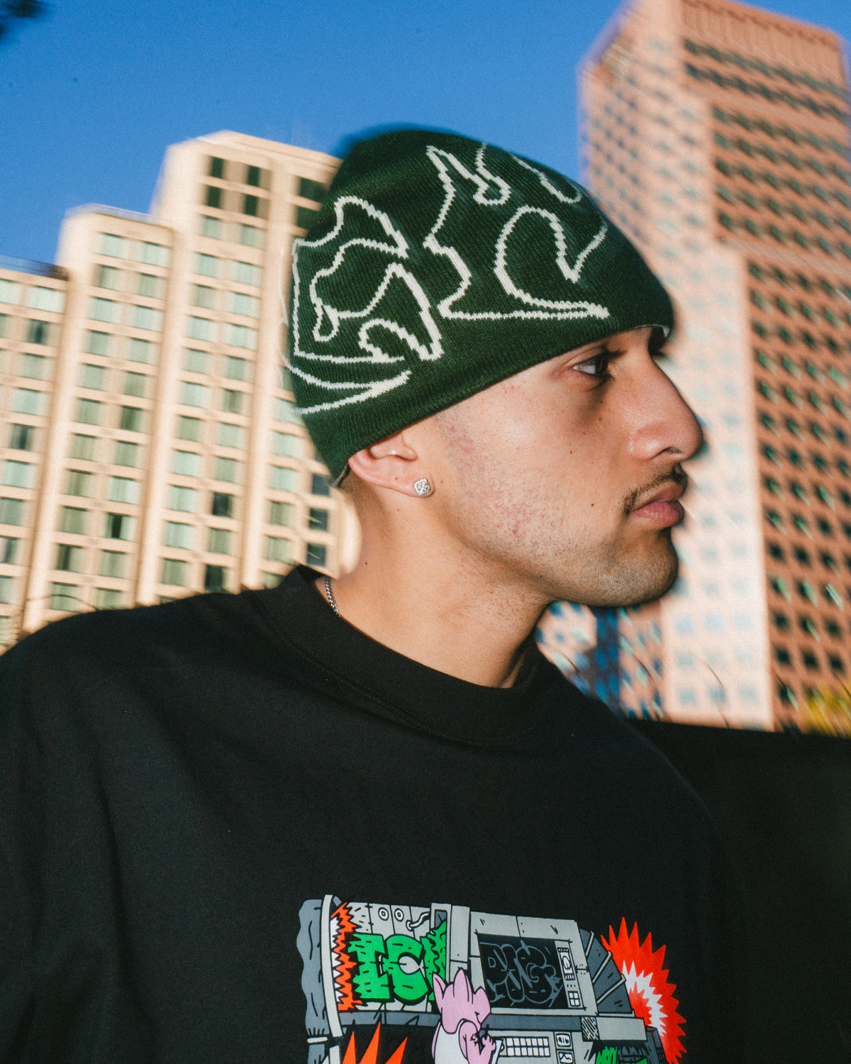 Razor Reversible Skully - Cream / Forest