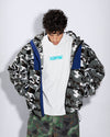 Strike Logo Tee - White Marle / Teal