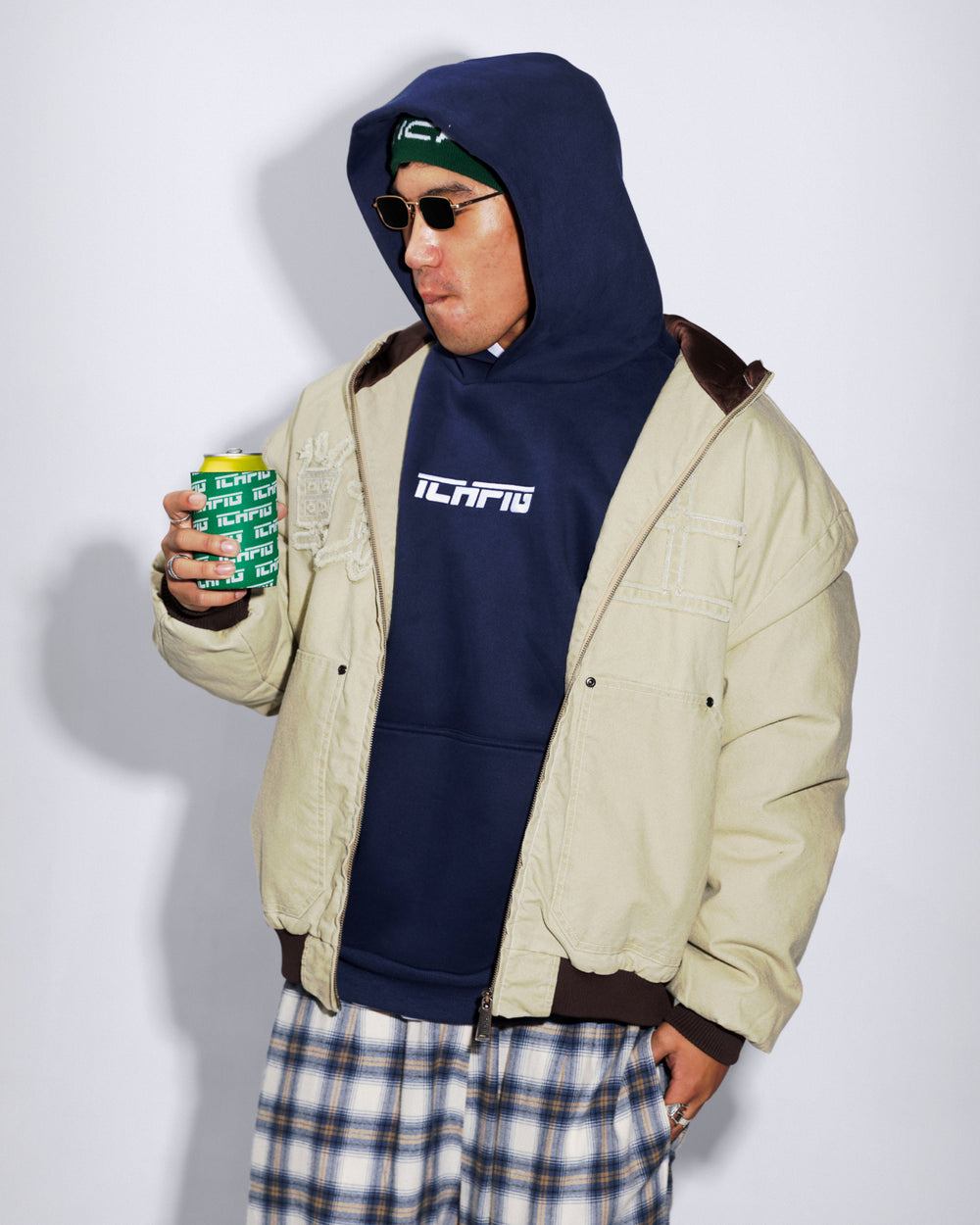 Strike Cordless Hood - Navy / White
