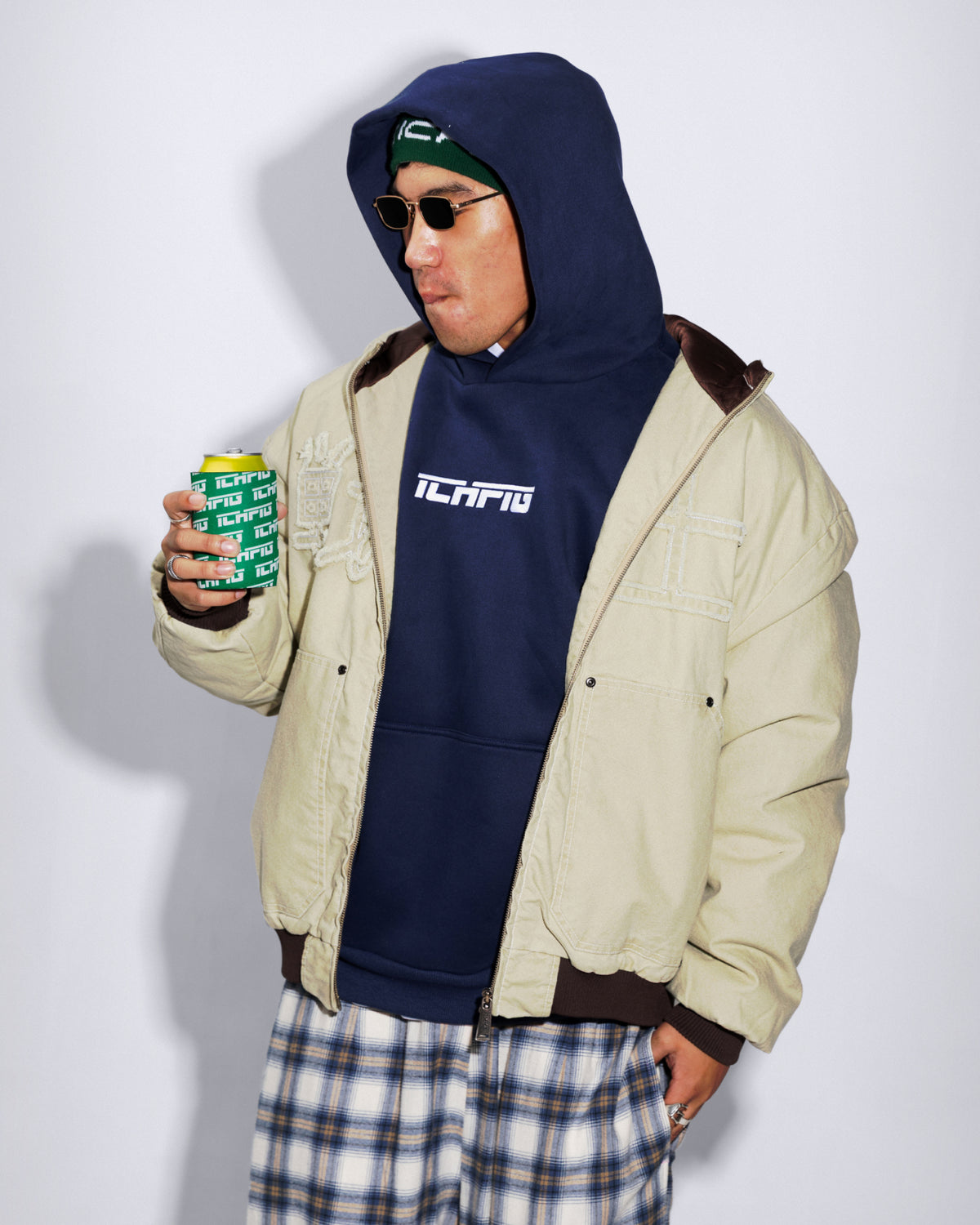 Strike Cordless Hood - Navy / White