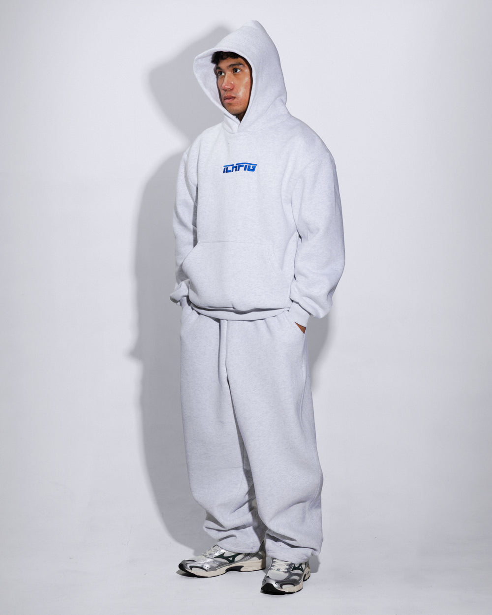 Cinch-Up Track Pants - White Marle