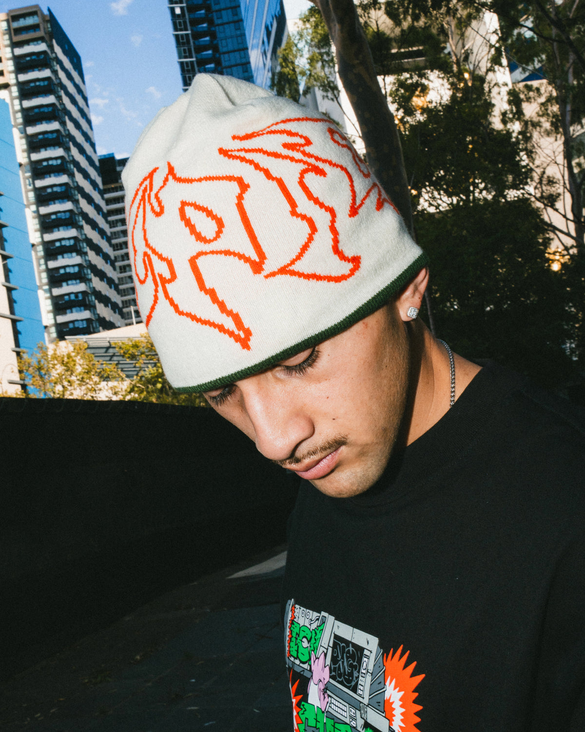 Razor Reversible Skully - Cream / Forest