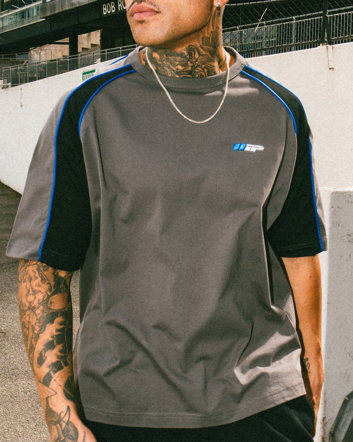 Sports Panel Tee - Vintage Marine
