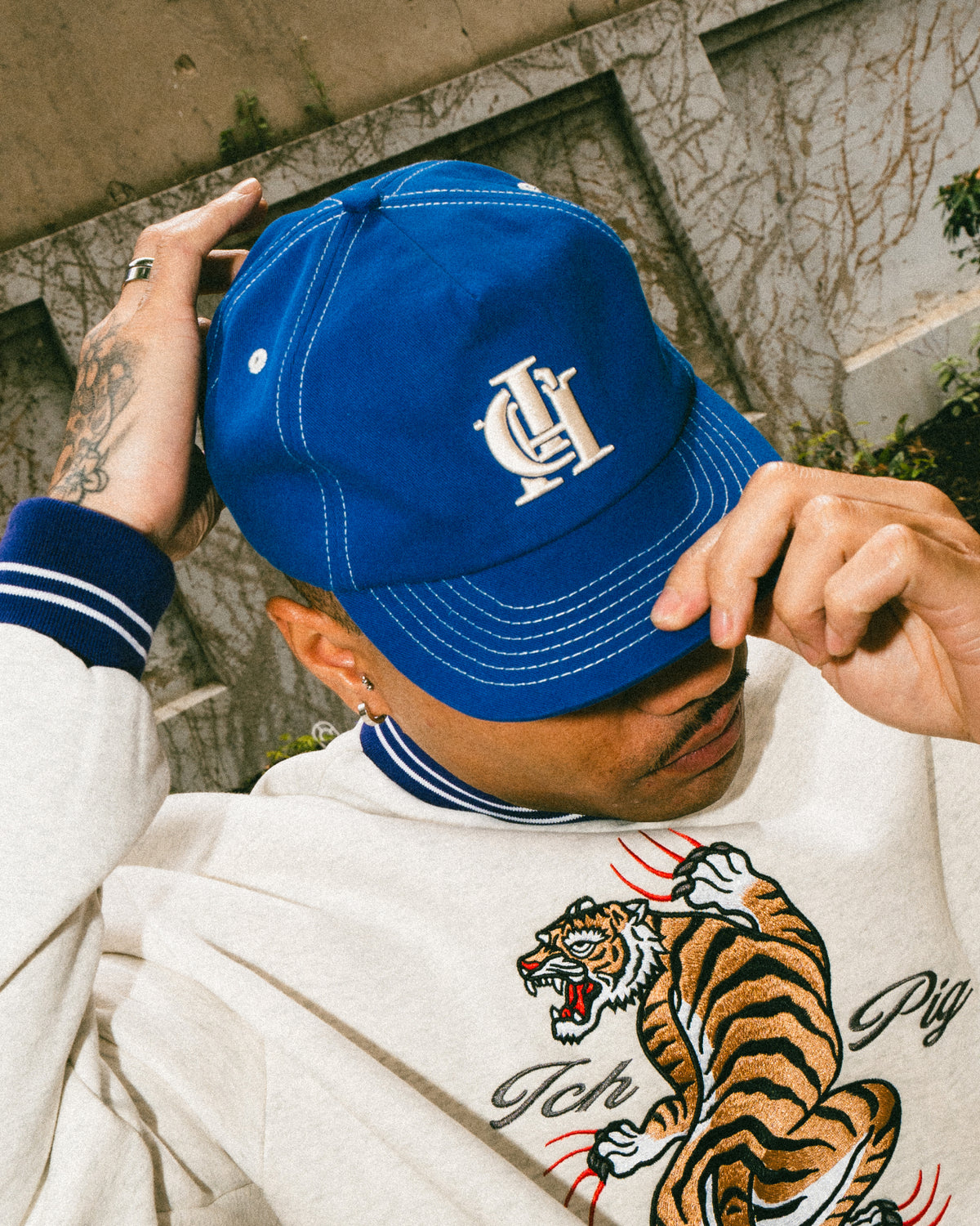 Monogram Ball Cap - Royal Blue