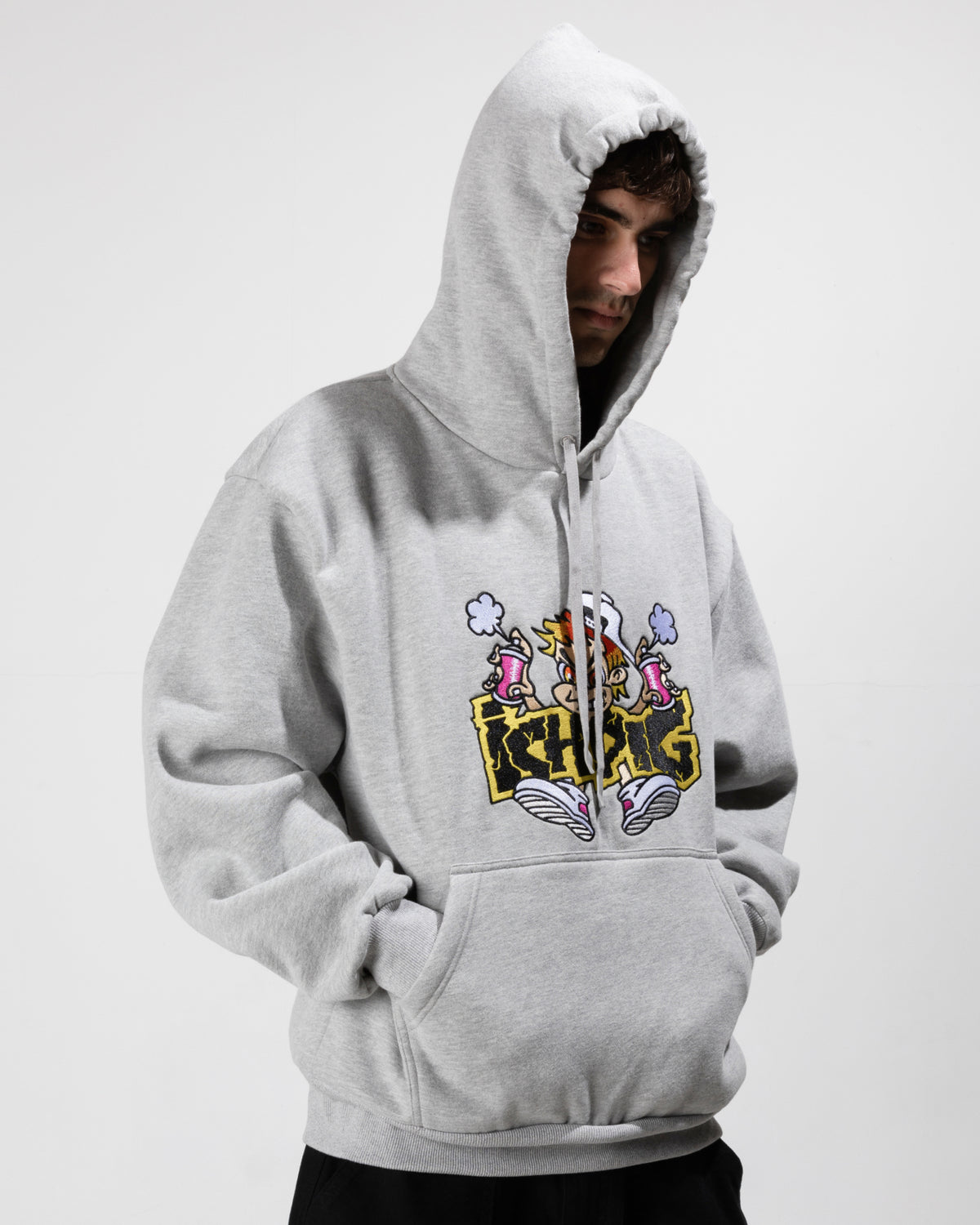 Aeroboy Pullcord Hood - Grey Marle