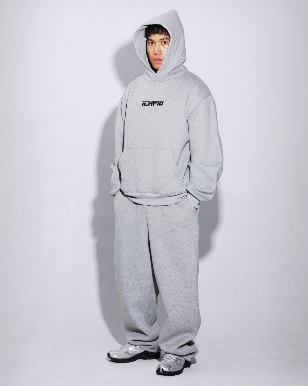 Cinch-Up Track Pants - Grey Marle
