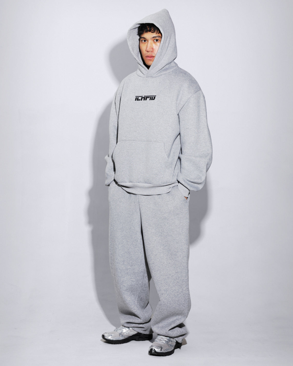Cinch-Up Track Pants - Grey Marle