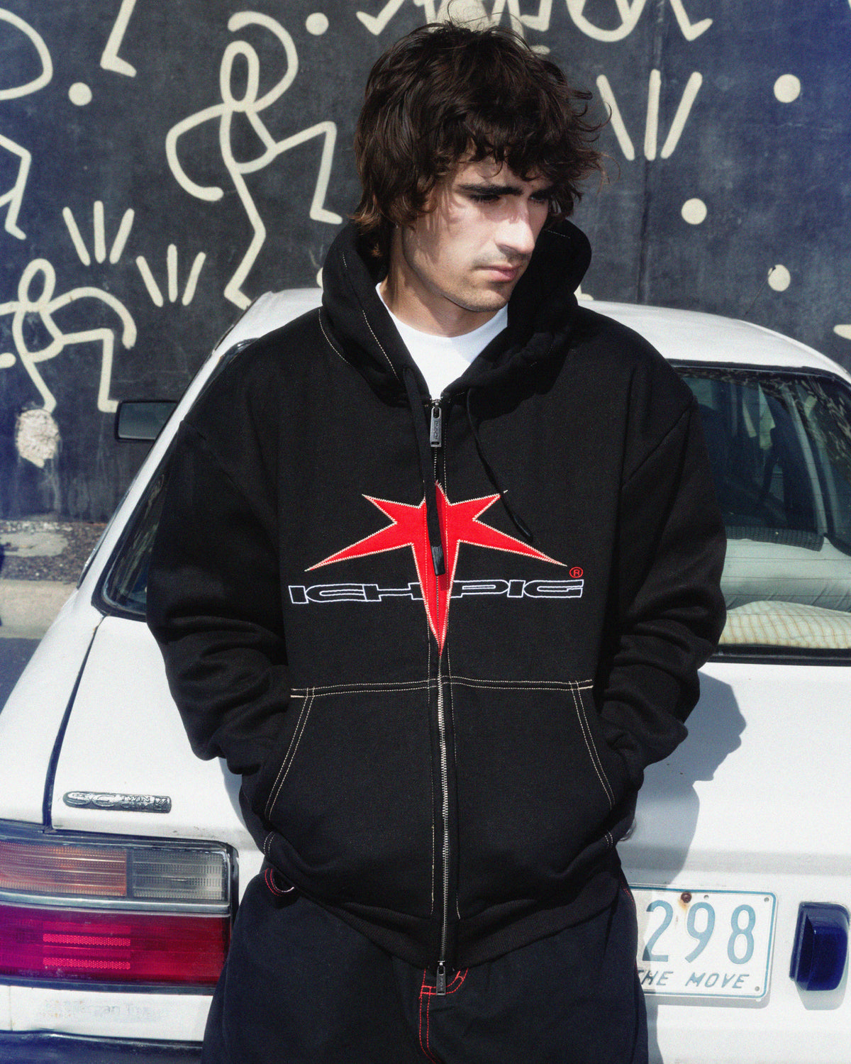 Allstar Zip-Up Hood - Black