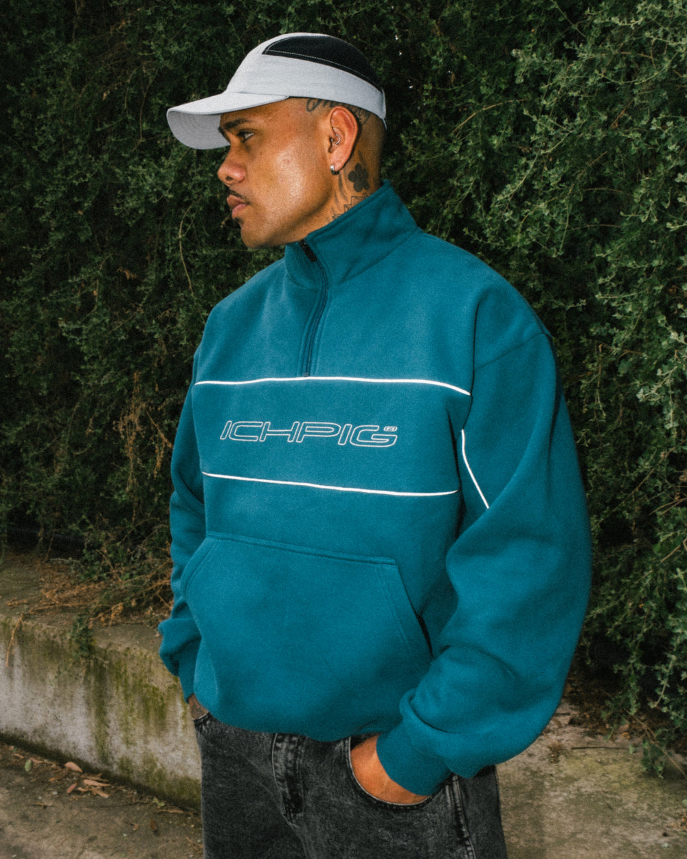 Flashback 1/4 Zip - Dark Teal