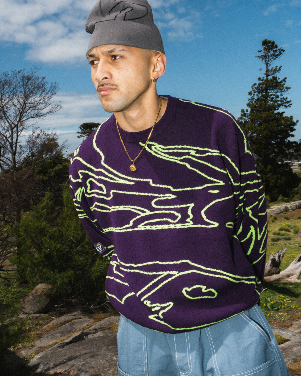 Odyssey Knitted Crew - Plum