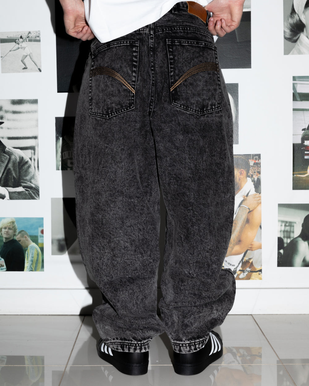 Pigasus Denim Jeans - Washed Black