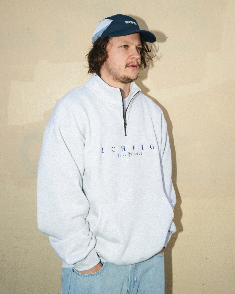 Aus Sentinel 1/4 Zip - White Marle