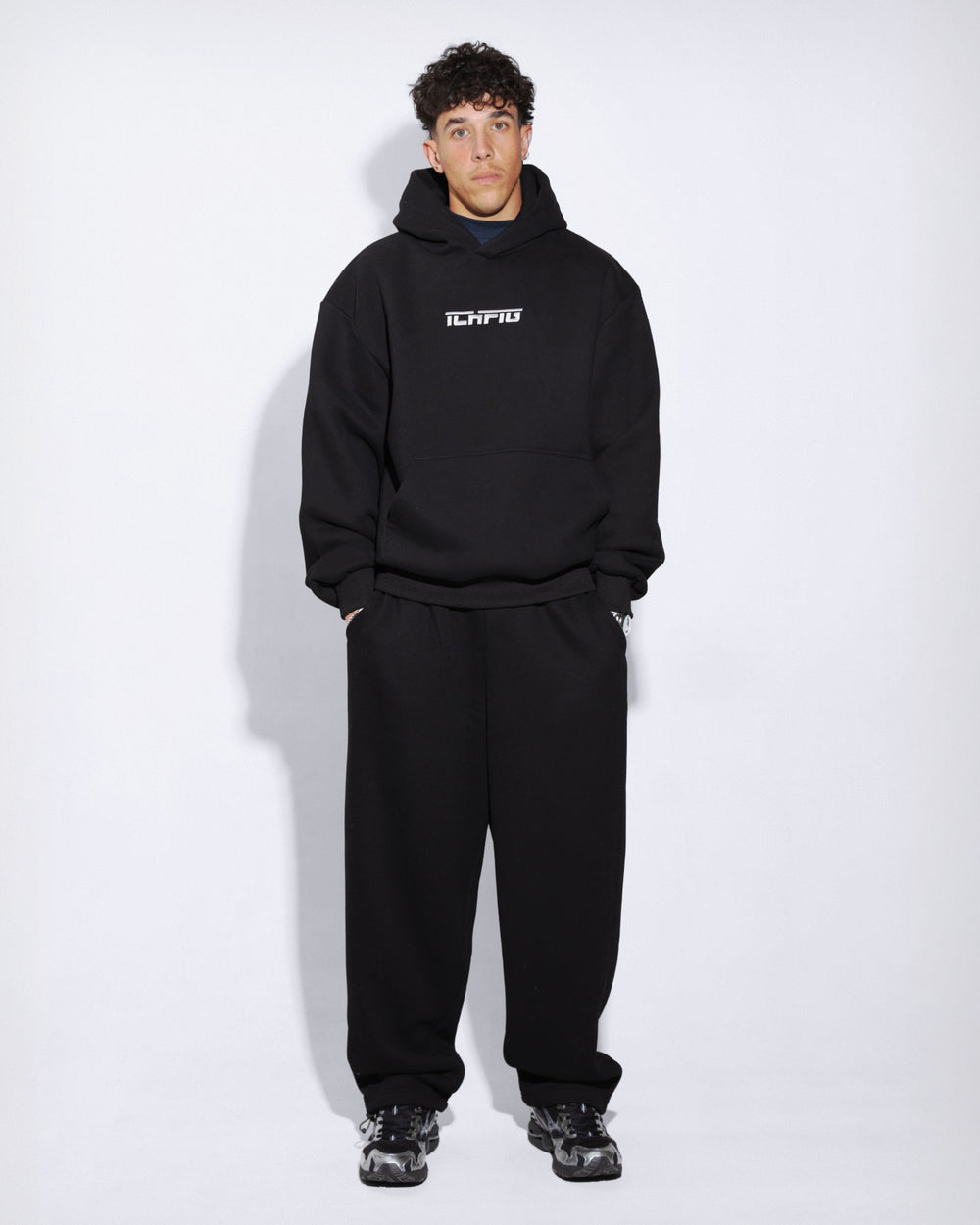 Cinch-Up Track Pants - Black