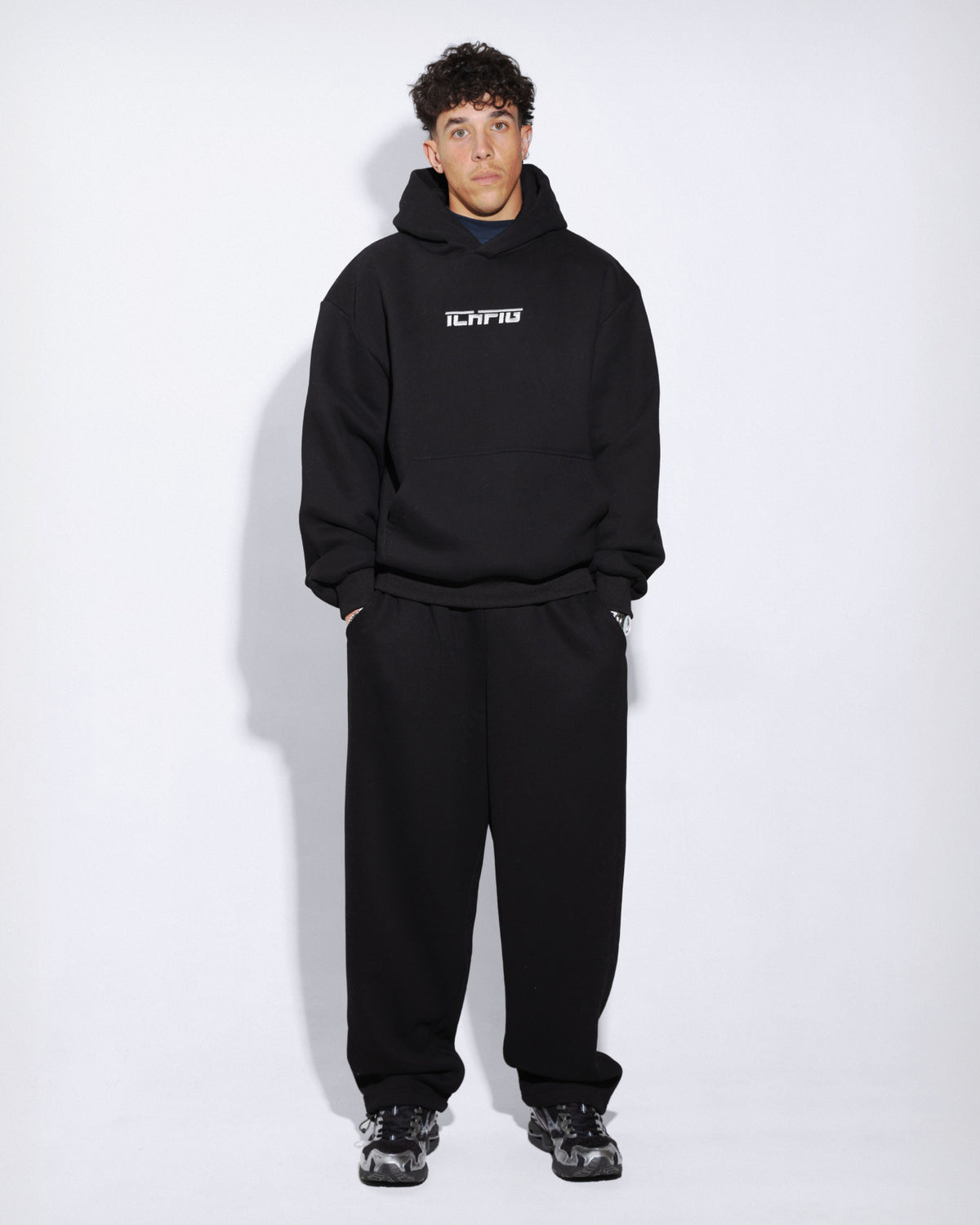 Cinch-Up Track Pants - Black
