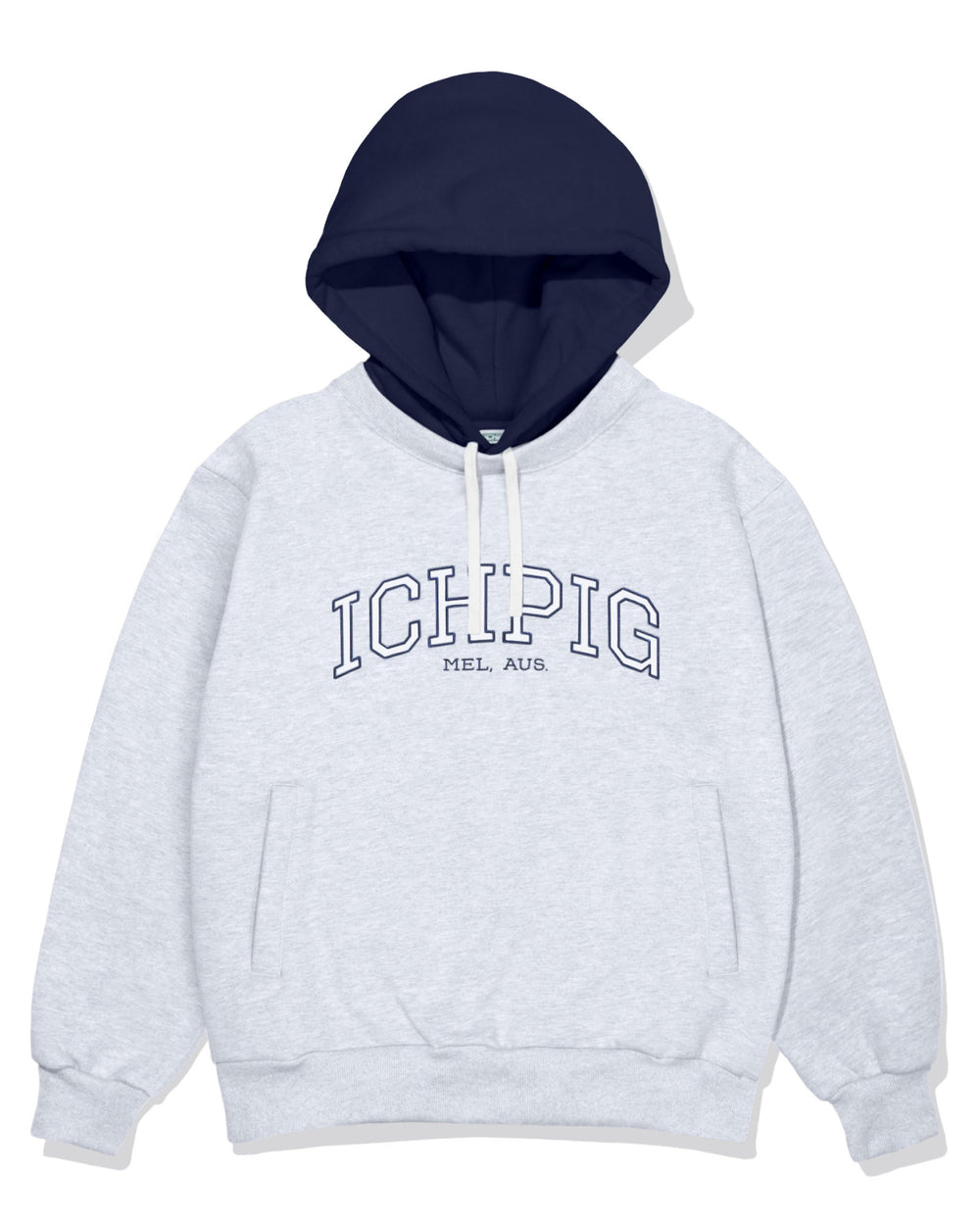 Stadium Hooded Crew - White Marle