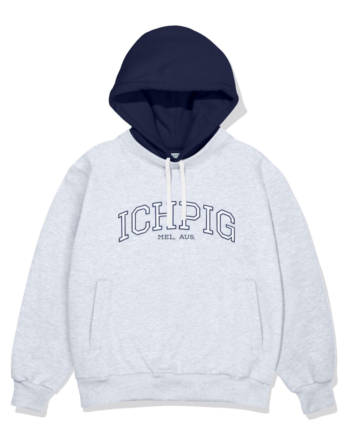 Stadium Hooded Crew - White Marle
