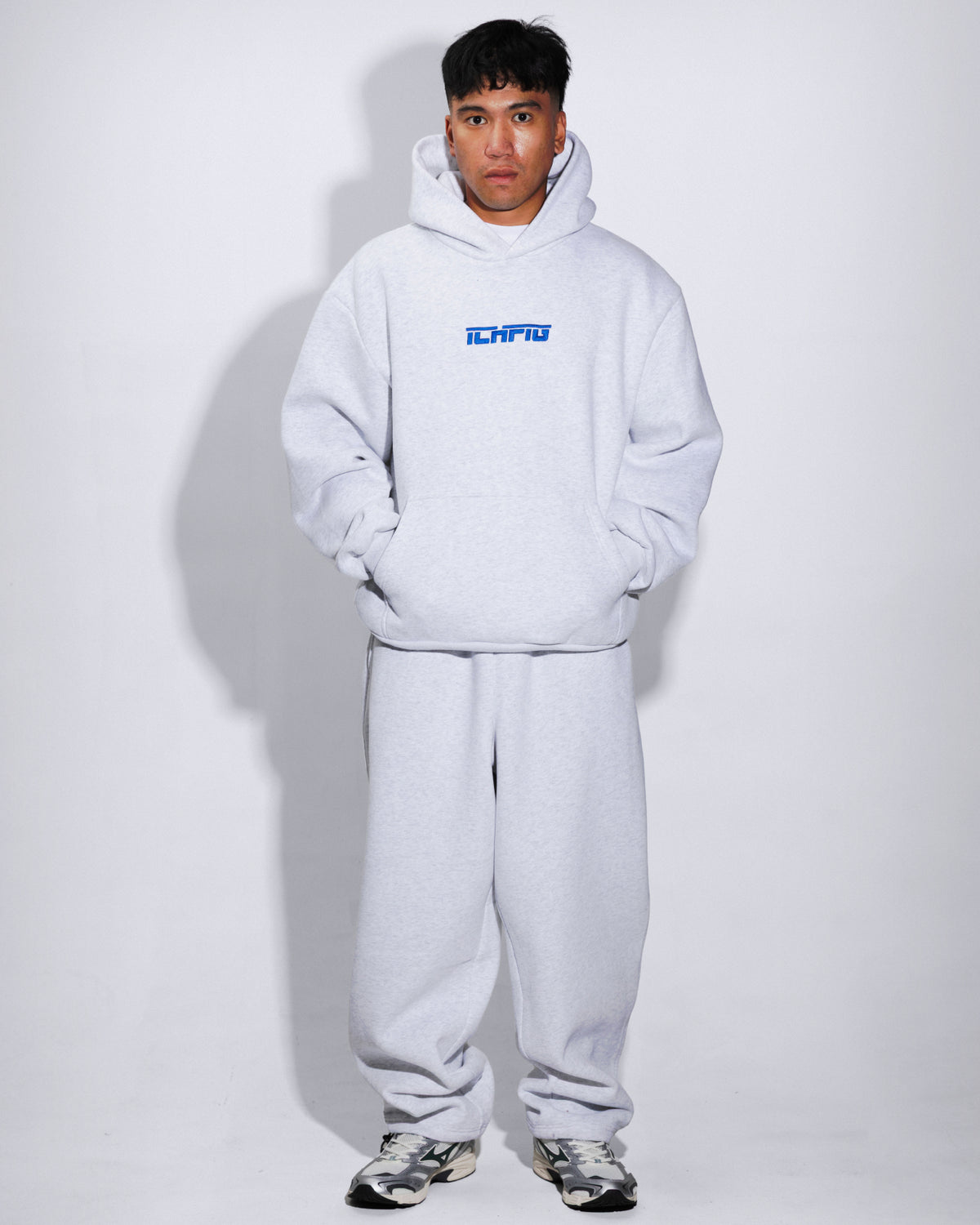 Cinch-Up Track Pants - White Marle