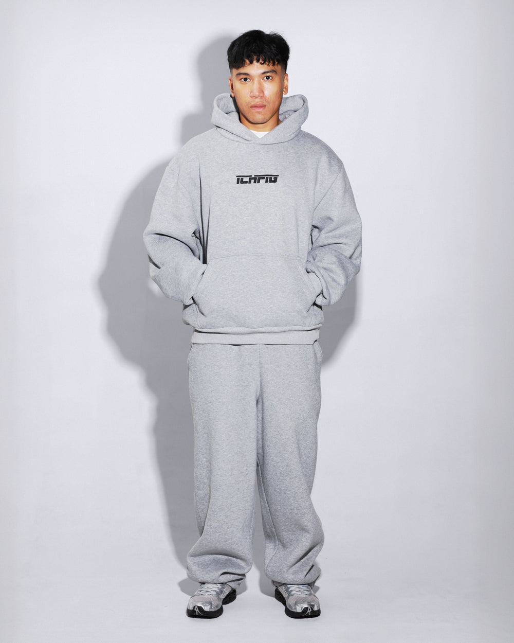 Cinch-Up Track Pants - Grey Marle