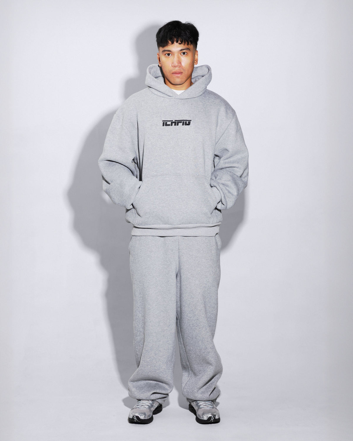Cinch-Up Track Pants - Grey Marle
