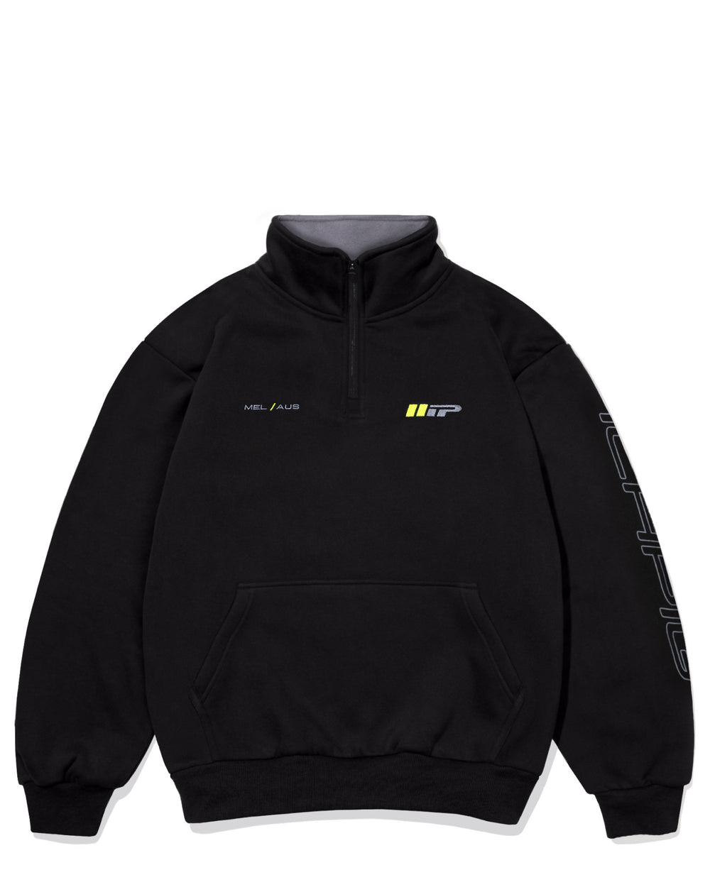 Emblem 1/4 Zip - Black