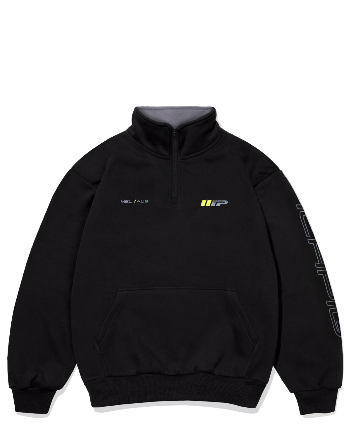 Emblem 1/4 Zip - Black