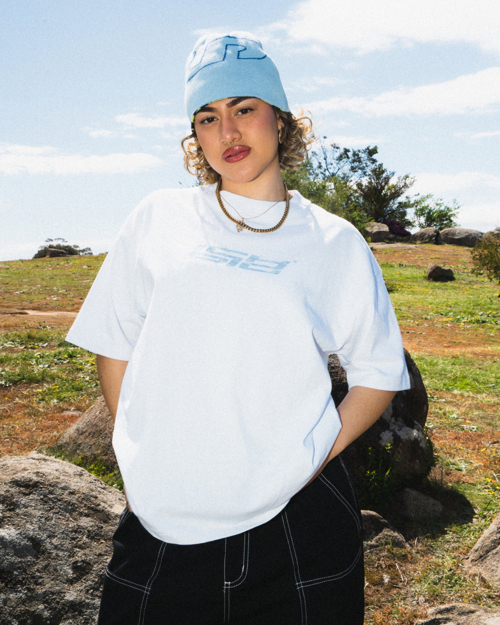 Odyssey Tee - White / Sky