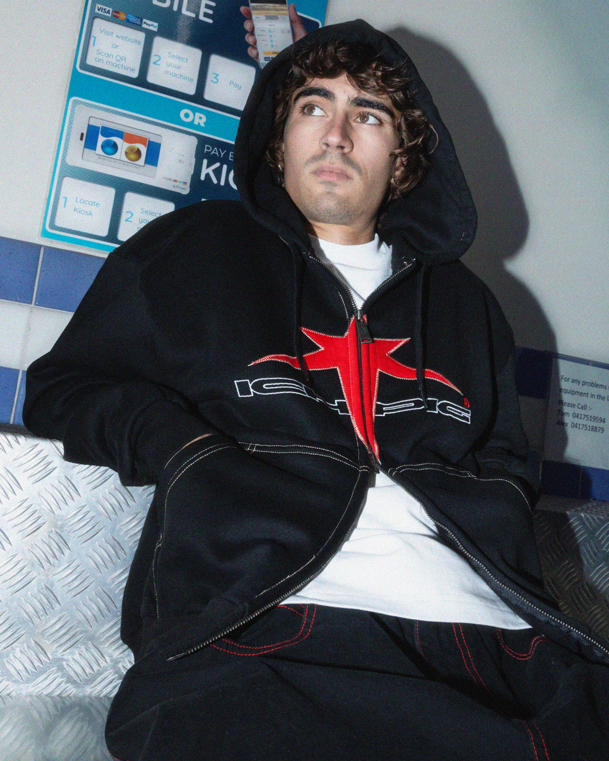 Allstar Zip-Up Hood - Black