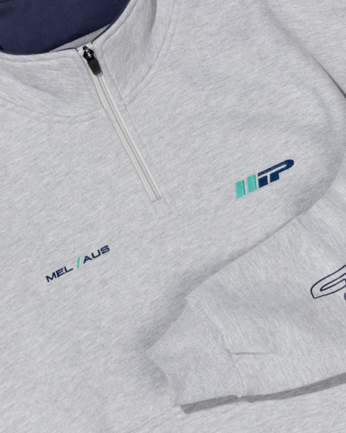 Emblem 1/4 Zip - Grey Marle