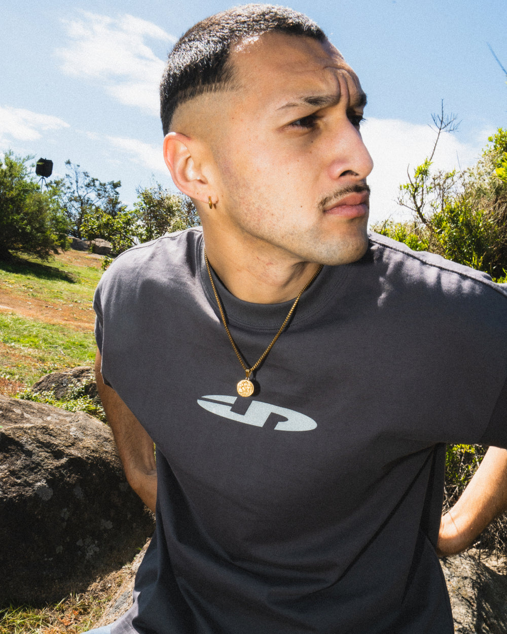 Pulse Reflective Tee - Gun Metal