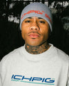 Sports Reversible Skull Beanie - Light Grey / Dark Teal