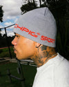 Sports Reversible Skull Beanie - Light Grey / Dark Teal