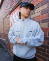 Emblem 1/4 Zip - Grey Marle