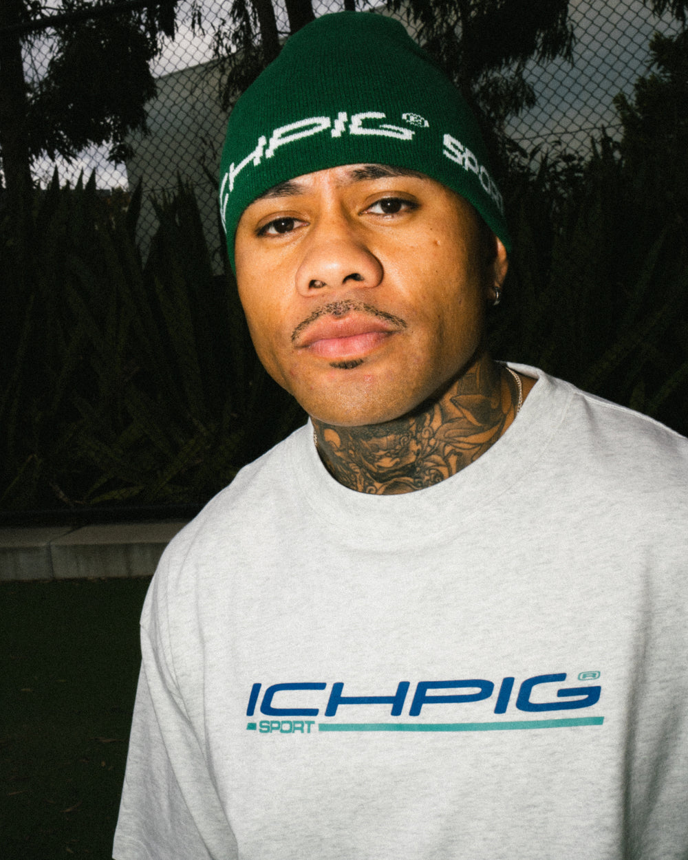 Sportsline Tee - White Marle