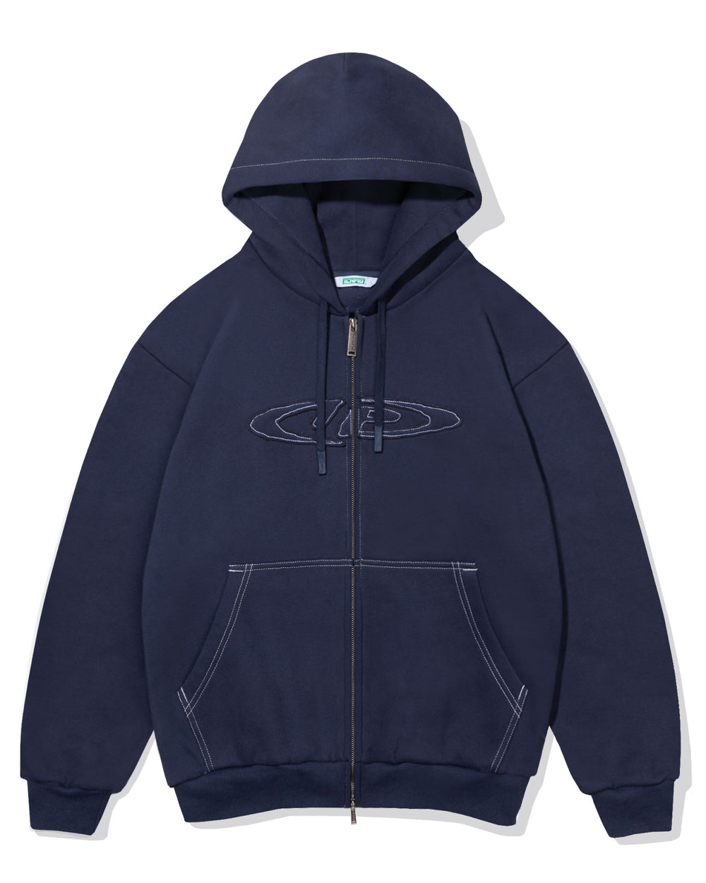 Optic Zip-Up Hood - Ink