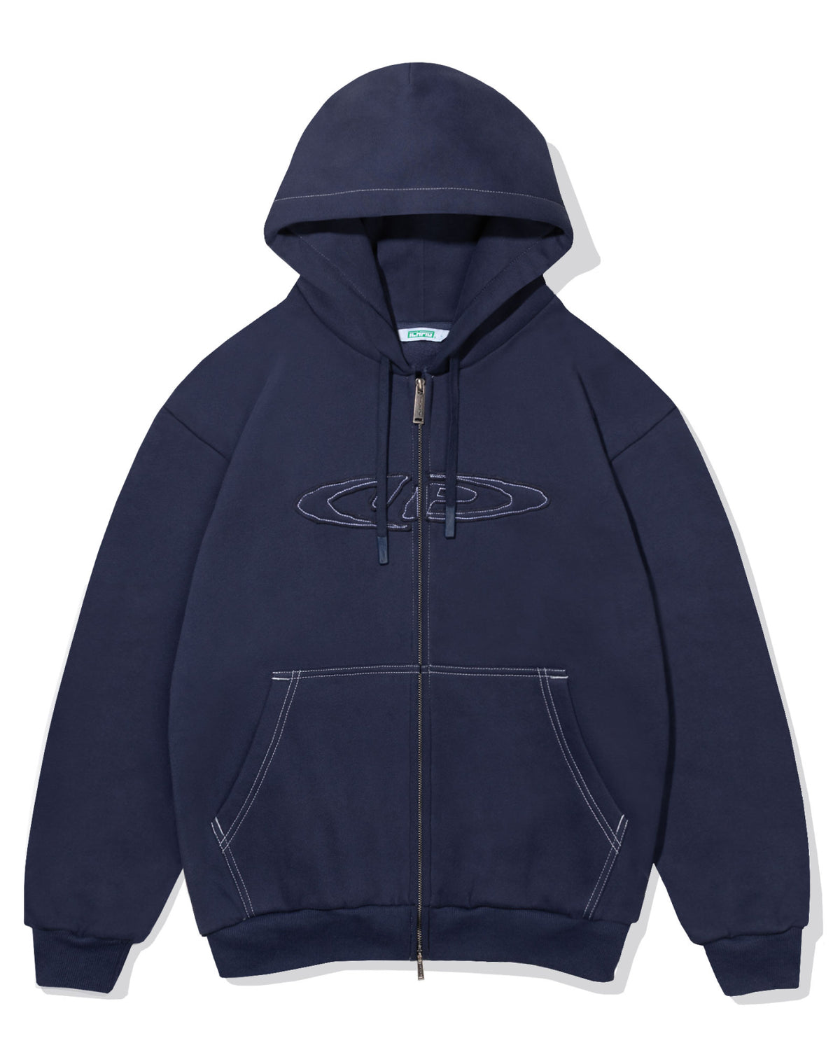 Optic Zip-Up Hood - Ink
