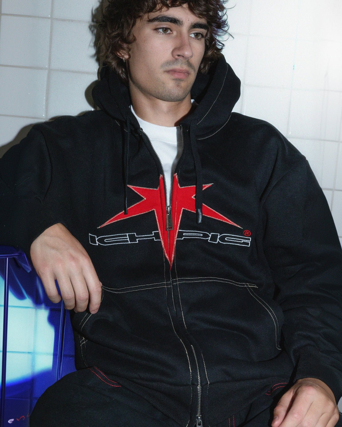 Allstar Zip-Up Hood - Black